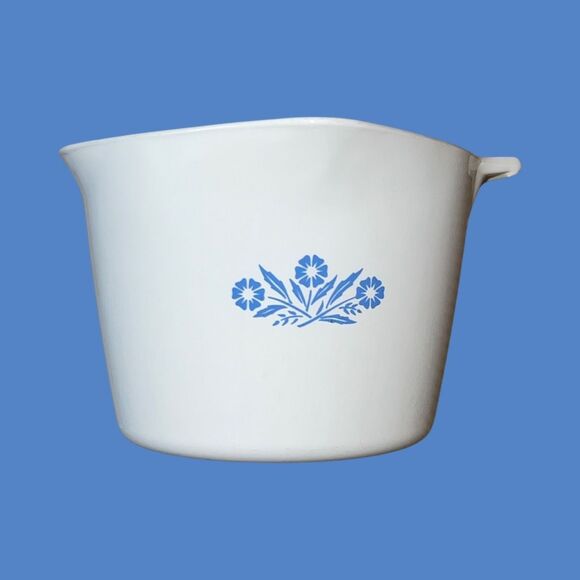 1966-69 Vintage Corning Ware P-55-B Blue Cornflower 1 Quart Sauce Maker Bowl #1 - Picture 6 of 6
